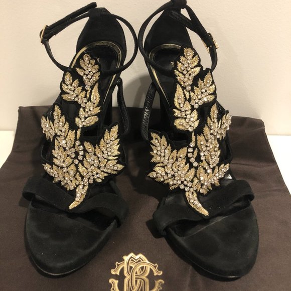 Roberto Cavalli Althea Suede Sandals - Picture 2 of 7